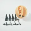 18pcs耳の伸びゲージキット12g-00g手術鋼のネジ耳栓トンネルプラグストレッチャーエキスパンズアイレットセット