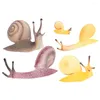 Decorative Figurines Miniature Snail Figurine Plastic Animals Cake Toppers Model Fairy Garden Moss Ornaments