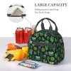 Fresh Blooming Cactus Green Floral Thermo-Lunchtasche mit verstellbarem Riemen, isolierte Kühltasche für Arbeit, Picknick, Reisen, Strand v3Ca #