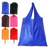 Sac de magasin réutilisable portable Oxford Wed Solid Color Sac à main d'épicerie pliable imperméable à l'épaule Ripstop Sac à main Q5HR #