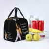 Queen Rock Quotes Saco de Almoço Isolado para Mulheres Portátil Cooler Térmico Freddie Mercury Lunch Box Beach Cam Travel Food Bags t16L #