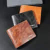 portafogli corti per la borsa da moneta mey maschile ID foto/supporto per carta di credito di alta qualità PU Leather Vintage Fi Busin Slimantses W3XR#