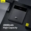 Baseus 100W 파워 뱅크 2000mah 유형 C PD 빠른 충전 파워 뱅크 휴대용 외부 배터리 충전기 100W 케이블 240327