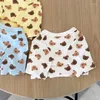 Vestuário para cães Bonito Urso Impressão Primavera e Verão T-shirt Confortável Respirável Gatos Roupas Filhote de Cachorro Bichon Poodle Pequeno