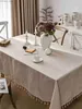 Table Cloth Linen Table Cloth for Rectangle Tables Washable French Table Cloths for Party Indoor Outdoor Kitchen Dining Table Y240401