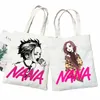 Black Stes Nana Osaki Anime Design Shoulder Canvas väskor stor kapacitet college harajuku handväska kvinnor väska butik väska c05a#