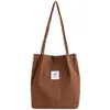 bags for Women 2022 Corduroy Shoulder Bag Envirmental Storage Bag Reusable Shop Bags Casual Tote Female Foldable Handbag e13t#