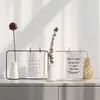 Vaser nordisk po ram keramisk torkad blommor vas skrivbord meddelanden hållare rack prydnad vykort klipp (utan växt)