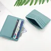 Minimalistisk plånboksusin Bank Credit ID -korthållare för män Kvinnor Purse Ultra Thin Mini Mey Case Pu Leather Card Cover Pouch 78ix#