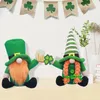 Dekorativa figurer 2 datorer Irish Festival Dolls Office Decor Party Decoration Tyg Plush Dwarf Ornament St Patrick's Day Gnomes