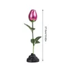 Decorative Flowers Metal Rose Flower Realistic Free-Standing Figure Room Ornaments Fake In Bright Colors For Courtyard