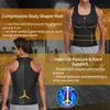 Mens Waist Trainer Vest Slimming Body Shaper Compression Shirt Workout Tank Top Shapewear Fitness Undershirt Fat Burn Sauna Suit 240327