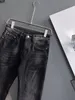 Jean brodé avec fermeture éclair pour homme, pantalon crayon Long à rayures légèrement délavé, WCNZ016, printemps-automne 2024