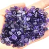 Les figurines décoratifs Drop 50g 5-7 mm natural pur pur amethyste purpre cristal cristal tumblus pierres en vrac Reiki et cristaux