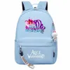 Alice In Wderland Kawaii Meninos Meninas Crianças Sacos de Livro Escolar Mulheres Bagpack Adolescentes Canvas Laptop Mochila de Viagem P8cW #