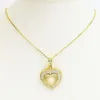 Chains 10 Pieces Heart Pendant Gold Plated Necklace Jewelry Fashion 18k 52242