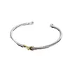 Bijoux de mode de créateurs Twisted X Bracelet Gold Charm Sliver Sterling Sier Bracelets Tressé Croix Bracelet Diamant Zircon Cadeau d'anniversaire pour les femmes