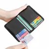 men Minimalist Slim Card Holder PU Leather Card Wallet Slim Line Thin Mini Small Passport Cover Id Card Holder Male Purse P3km#