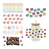 Window Stickers Valentine's Day Love Heart UV DTF Libbey Cup Wrap för 16oz glas kan lindas D7491