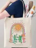Vintage Kikker Print Canvas Tas Grote Capaciteit Harajuku Shopper Tassen Carto Vrouwen Schoudertas Casual Fi Tote Bolso Shopper V7Z3 #