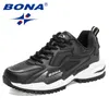 Casual Shoes Bona 2024 Designers Action Leather Mesh Running Men Sport Lightweight Sneakers Man Athletic Training Footwear
