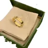 Mody złoty zespół męski projektant tytanu stalowy pierścień g biżuteria s sier ślubne pierścionki miłosne dla kobiet rozmiar 5 9 10 11 z pudełkiem nowe