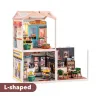 RoboTime Rolife 3d Plastic Puzzle Mini Doll House Fascining Book Store Minage miniature bricolage Kit de maison