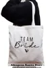 bride Team Large-capacity Women Shop Canvas Tote Bag Girl Female Lady Wedding Party Reusable Eco Shoulder Handbags,Drop Ship y6dB#