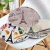 Kudde/dekorativ kudde Frankrike P-Paris T-Tower Cushion Mat Round Seat Cushion Office Matsal Pall Pad Sponge Sofa Mat Non-Slip Chair Cushions Y240401