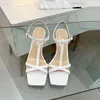 Summer Women Fashion Sandals Designer Conical Heels Comfortable High Heels Holiday Simple rhinestone Sweet Open Toe Shoes