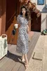 パーティードレスアンスと知的ヨーロッパの夏の夏の女性の女性感覚シニアフランスの気質ウエスト長い壊れた美しいドレス
