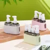 Bottiglie di stoccaggio Set di bottiglie da viaggio in silicone 3/4-in-1 Mini dispenser di shampoo ricaricabile a prova di perdite Contenitore cosmetico vuoto portatile diviso