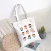 Leuke Tote Bag Stray Kids SKZOO Kpop Linnen Stof Schouder Shopper Tassen voor Vrouwen Eco Opvouwbare Herbruikbare Winkeltassen Nieuwe Stijl O6Kz #