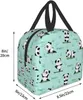 Sac à lunch isolé Pandas Yoga Pandas Réutilisable Filer Tote avec Zipper Use for Women Kids Cam Randage Picnic Picnic de voyage M74G #