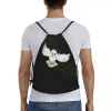 Owl Flight Tote Bag Sac à dos à cordon de serrage Sac de sport pour hommes Femmes Sorcière Magic Shop Sackpack t4uZ #