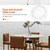 Bordduk Transparent PVC Cover Home Decorative Round Trabla plastplastvattentät elegant Party Bankett