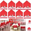 Chair Covers Christmas Santa Claus Gnome Cover Merry Decorations For Home Navidad 2024 Xmas Decor Gifts Year2024