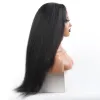 Perruques synthétiques longues et crépues lisses pour femmes noires, noires, brunes, blondes, gingembre, rouge, blanc, perruques Afro synthétiques STW