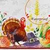 Bordduk Fall Thanksgiving Pumpkin Turkiet Tabellduk Kök matbord Decor Washable Waterproof Table täcker bröllopsfest dekoration y240401