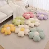 Cushion/Decorative Pillow Cute flower plush seat cushion cherry blossom petal shaped decorative flower sofa floor mat household products Y240401