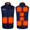 Débardeurs pour hommes Tops d'hiver pour femmes Gilet chauffant léger Veste chaude électrique imprimée Debout longue pluie Olive Light