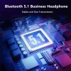 Kopfhörer Bluetooth 5.1 Wireless Headset Business Earphone mit HD -Mikrofon Handsfree -Vibration Reminder Reminder Ohrhook Sportfahrkopfhörer