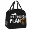 It's Time For Plan Bitcoin Lunch Bag Frauen Kryptowährung Blockchain Tragbare Kühler Thermal Isolierte Lunch Box Schule Lebensmittel Tasche j91j #