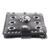 leather Cool Punk Gothic Western Skull Clutch Purse Wallets With Chain For Men 172i#