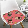 Almofada/travesseiro decorativo pug cão almofada tapete de cadeira europeia Costo macio da almofada para o pátio de refeições Decoração de jardim externo em casa tatami y240401