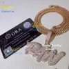 Designer smycken Hot Selling Hip Hop Iced Out Hip Hop 925 Sterling Silver Fine Jewelry Custom Name Letter VVS Moissanite Diamond Pendant