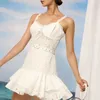 Party Dresses Boho Inspired Broderie Anglaise Cotton Mini Dress Women