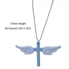 Hänge halsband Stylish Acrylic Necklace Angel Wing Choker Women clavicle chain