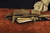 Original läder män casual fi rese midja bältes väska bröstpaket sling väska design bum phe cigarett fodral påse man 8135 65g2#