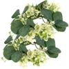 Guirlande de fleurs décoratives, 2 pièces, chandelier, couronne de feuilles artificielles, anneaux d'eucalyptus, petits